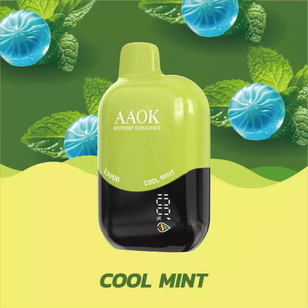 AAOK Cool Mint 15,000 Puffs Vape | Vapes - Right Drinks